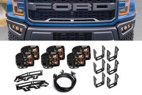 6523 Rigid Industries 2017-2020 Ford Raptor Radiance Scene Fog Light Kit Amber Premium