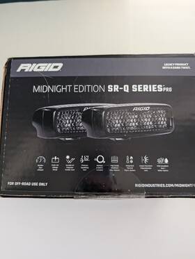 925513blk Rigid Industries Sr-q Series Pro Spot Diffused Midnight Flush Mount / Pair