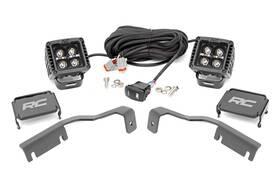 71067 Rough Country Led Ditch Light Kit 2 For 2022-2024 Frontier Amber