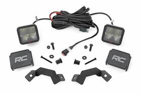 72118 Rough Country Led Light Kit Ditch Mount 2 Inch Spectrum Pair Spot For Toyota Land Cruiser 24-25