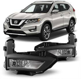 30-0548-09 Roxx Fog Lights For 2017-2020 Nissan Rogue Driving Bumper Lamps With Wires Switch Kit
