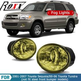Roxx 722772724662 Yellow Fog Lights For 2000-2006 Toyota Tundra /2001-2007 Sequoia Lamp