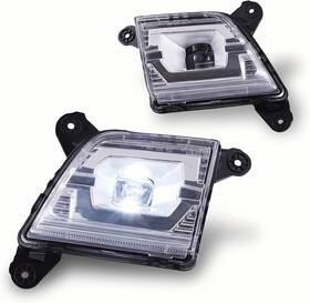 Roxx 763431918220 Clear Led Fog Lights Fit 2019-2022 Chevy Silverado 1500 2020-2023 2500hd 3500hd