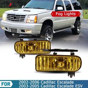 Gm2593138 Roxx L Gm2592138 R For 2002-2006 Cadillac Escalade 2003-05 Esv Fog Lights Pair Yellow Lens