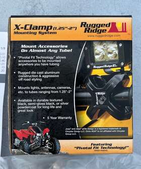 11031.01 Rugged Ridge X-clamp 1.25 Inch - 2 Mounting System Brand New 11031.01-black