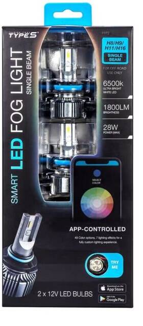 S Type 840005330753 H8 H9 H11 H16 Jp 2 X 2v Led Bulbs Smart Fog Light Replacement