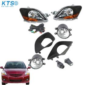 Kts203840ne Seblaff For 2007-11 Toyota Yaris Front Bumper Fog Lights Assembly Pair Headlights Clear