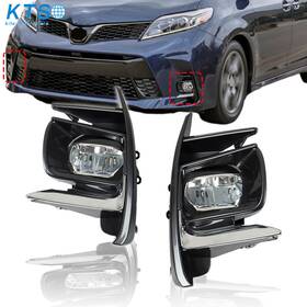 Seblaff Kts348080ne Rh Lh Front Led Drl Fog Lights For Toyota Sienna 2018-2020 With Switch Wiring Kit