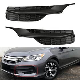 Seb-6878704-707832-le Seblaff 1 Pair Of Front Bumper Fog Light Cover Driver And Passenger Black