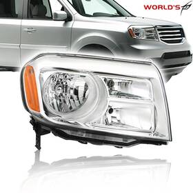 We2015325ee Seblaff For Honda Pilot 2012-2015 1pcs Right Headlights Assembly Halogen Chrome Housing