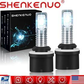 Skn-880-blue Shenkenuo 880 Led Fog Light Bulbs Drl Combo Kit 8000k Ice Bule High Power Super Bright