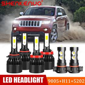 Skn-9005 Shenkenuo For Jeep Grand Cherokee 2011 2012 2013 Led Headlight High&low Fog Lights Bulbs