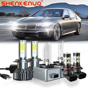 Skn-h7 Shenkenuo D1s 9145 6x Combo Led Hid Headlight Hi/lo Fog Bulbs For Bmw 750i 750li 760li 2006-2008