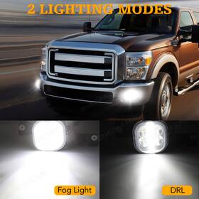 Wm-f250d Shenkenuo For Ford F-250 F-350 F-450 Super Duty 2008-10 Pair Left Right Led Fog Light Drl