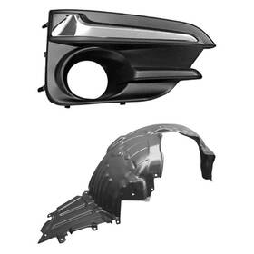 Bndl-936849 Sherman For Subaru Impreza 2017-2019 2-pc Front Fog Light Bezel Kit