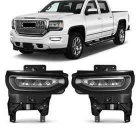 Gc301l Sinyato Indust Led Fog Lights For 2016-2018 Gmc Sierra 1500 1 Pair Waterproof Dot
