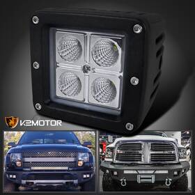 Spec-d Tuning 841808101458 Fits 3 Inch 6000k 16w Cube Led Off Road Flood Beam Work Light Driving Lamp