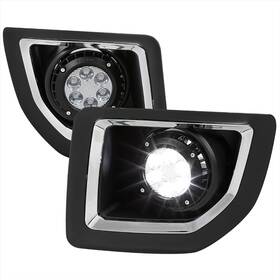 Spec-d Tuning 841808175817 For 2015-2018 Gmc Sierra 2500hd 3500hd Led Fog Lights Chrome Housing Clear Lens