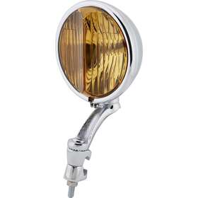 91050601 Speedway Motors Fog Lamp With Bracket Amber Fits 1939 Chevy Passenger Car