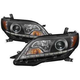 5083982 Spyder Fits Toyota Sienna 2011-2014 Projector Headlights - Drl Led Black