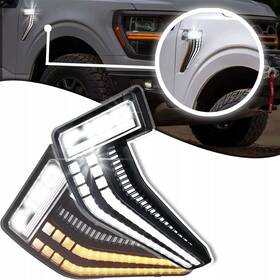 Xd-fd21f15004sdrl Surefit For Ford F150 2021 2022 2023 Front Fender Side Marker Lights Led Signal Drl Lamp