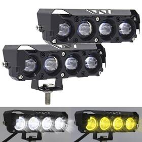 Pl-tr04f Szplonly Led Yellow/white Motorcycle Driving Fog Lights Bar 2pcs 5inch Offroad