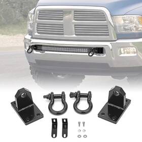 Ta-70102006 Taous Front Bumper Shackle Tow Hooks Kit For Dodge Ram 2500 3500 4500 2010-2019