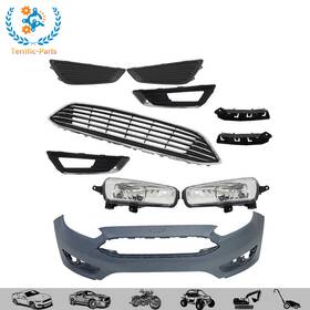 423653 Terrific-parts 10pcs Fog Light Cover For 15-2018 Ford Focus With Front Bumper Upper Grille