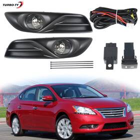 1606925 Tinvhy Front Bumper Fog Lights Kit For Nissan Sentra 2013 2014 2015 Clear Lens Switch