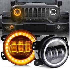 Toplightlt 4&quot Pair 4 Inch Led Fog Lights Lamp For Jeep Wrangler Jk Tj Lj Dodge Journey Charger