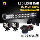 Tr-120whmst 2psmsp18w Led Work Light Bar Flood Spot Front Bumper Roof Offroad