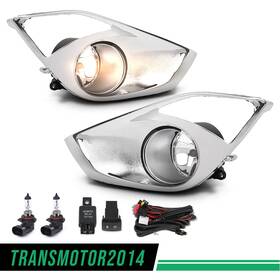 Tra109620 Transmotor2014 Fit For 2013-15 Toyota Avalon Bumper Fog Lights Lamps Switch Sliver Cover Bezels