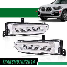 Tra228623 Transmotor2014 Driver Passenger Side Front Led Fog Light Lamps Fit For 18-19 Bmw X3 G01 X4 G02