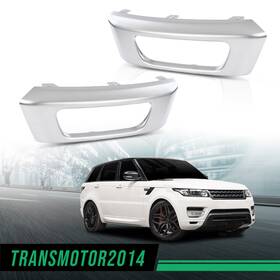 Tra603075 Transmotor2014 Bumper Fog Light Bezel Lamp Trim Silver Fit For 2014-2017 Land Rover Range Sport