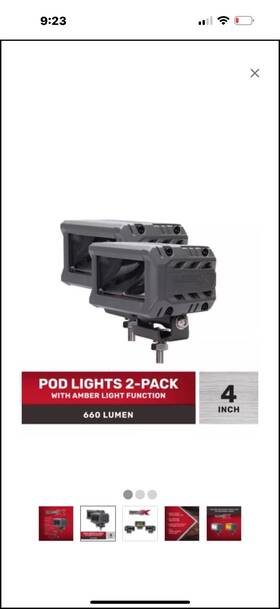 Traveller X 749394221782 4in Pod Lights Blackout With Amber Function 2pk