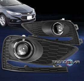 23422696 Trendgear Auto Parts For 16-18 Chevy Cruze Ls Lt Front Bumper Projector Fog Light Lamp Chrome With Bezel