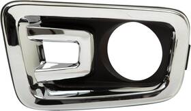 Lta04822 Trq Front Left Fog Light Bezel Chrome And Black Drivers For 17-19 Nissan Titan