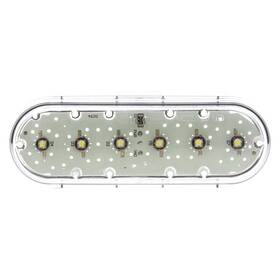 Truck-lite 60354c 60 Series Grommet Mount 6 Inch X2 Oval White Housing Work Beam Led Light