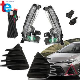 Tr40764 Turitrade Pair Fog Lamp Daytime Running Light With Harness For 2017-2019 Toyota Corolla Se Xs