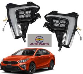 92201m7000 Tyco Led Daytime Running Lamps Fog Signal Lights Chrome Cover Bezel 19-21 Forte