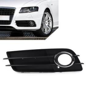 Uiem 4 834561186190 L Front Bumper Fog Light Grille Cover With Chrome Ring For Audi A4 B8 S4 2008-12