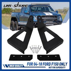 90035b Uni-shine Pair 52 Inch Curved Led Light Bar Mounting Bracket For 2004-18 Ford F150 &svt Raptor