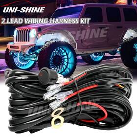 Jg-xz-pt-20-1-2-my-2m Uni Shine Rocker Wiring Harness Kit Led Light Bar 12v 40amp Relay Fuse On-off Switch 2lead