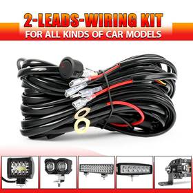 Xz-pt-20-1-2-my Uni-shine 2 Leads 12v 40a Wiring Harness Kit Fuse Switch Relay For Led Fog Work Light Bar
