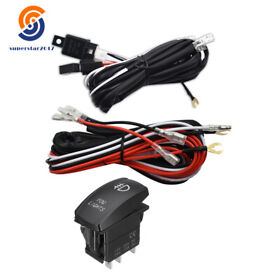 Ss152900hr Universal Fitment Red Led Fog Light Harness Fuse Laser Rocker Switch Relay 12v