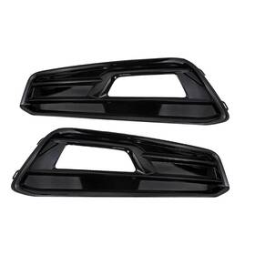 F1ez-15266-c Upartcare Pair Black Front Fog Light Lamp Cover Bezel Trim For Ford Focus 2015-2018