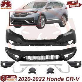 17007296 Uselitecarparts Front Bumper Cover And Lower Grille / Fog Light Pair For 2020-2022 Honda Cr-v
