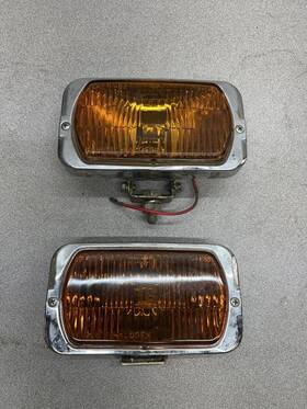 U030 Ushio Vintage Halogen Quartz Sae-chp - Amber Fog Lights Japan Set Of 2
