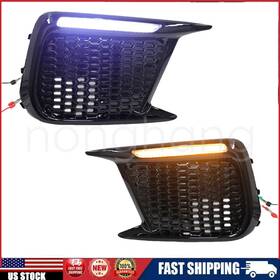57731va360 Uyoyous Fit 2018-2021 Subaru Wrx Sti Fog Light Mesh Bezels Switchback Sequential Led Drl
