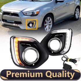 Virego 934646118525 Drl Led Daytime Running Fog Light Cover For Mitsubishi Outlander Sport Asx 13-15